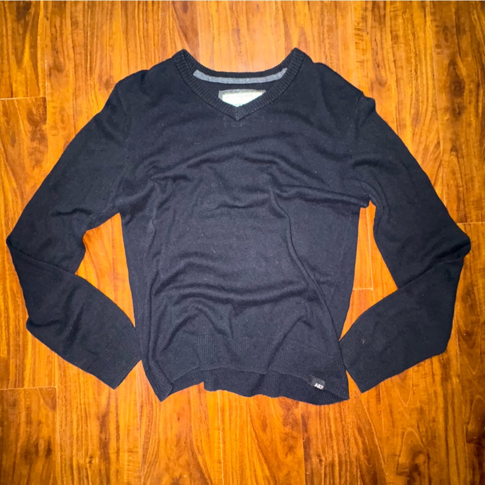 Aeropostale Black V-Neck Sweater